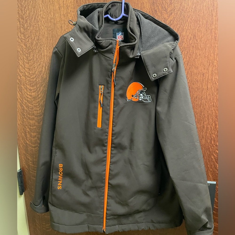 Cleveland Browns NFL 3 layer soft shell coat size XL